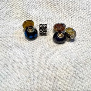 4 multicolored charms, fits Pandora